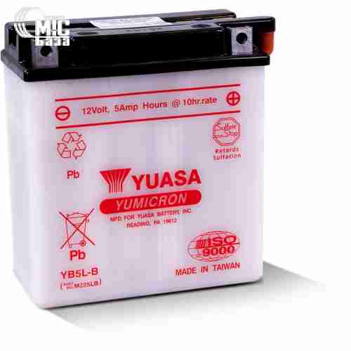 Аккумулятор на мотоцикл Yuasa Yumicron [YB5L-B] 6СТ-5,3 Ач R EN 60 А 121x61x131мм